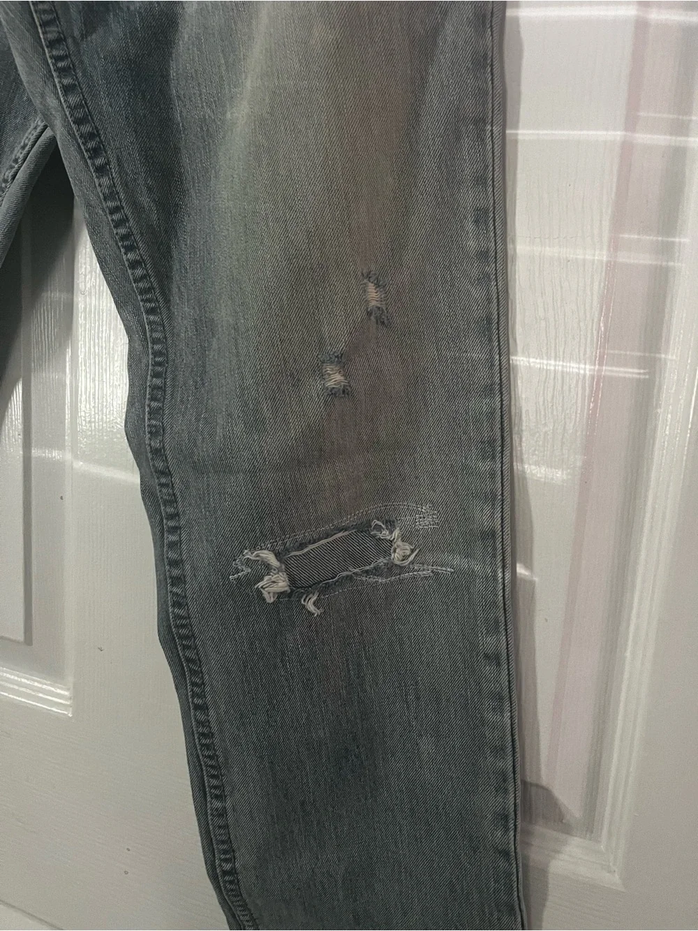 Pacsun Men's Faded Blue Skinny Distressed Jeans